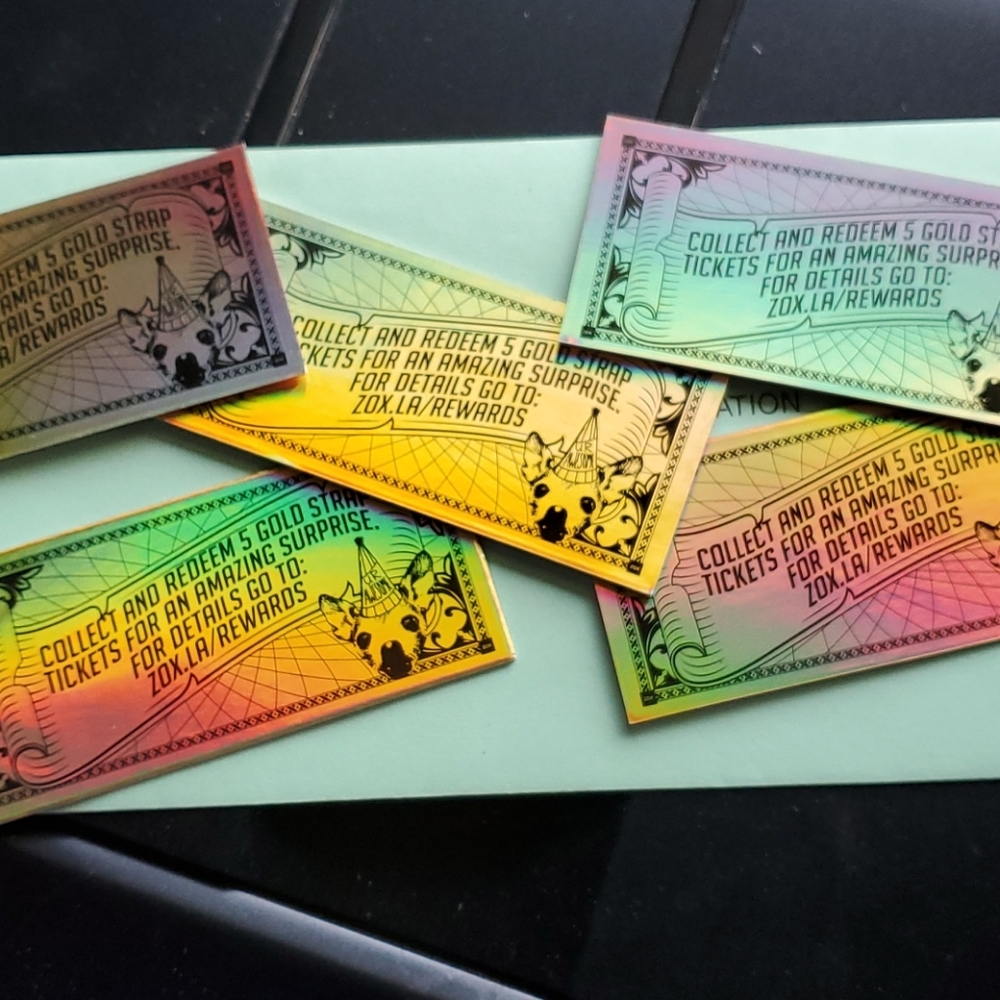 Zox Gold Bar 5 RARE Tickets - Picture 4 of 4